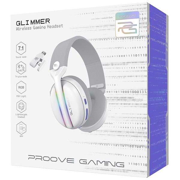 Фото - Гарнітура бездротова ігрова Proove Gaming Glimmer (APP) White (WHGL00022002)