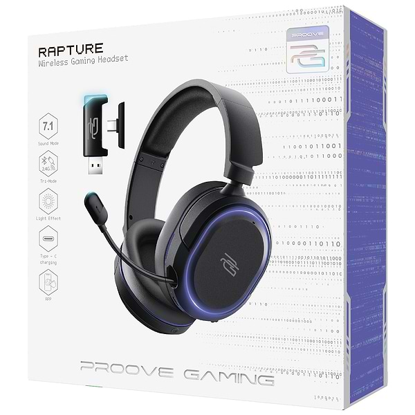Фото - Гарнитура беспроводная игровая Proove Gaming Rapture (APP) Black (GHRP00010001)