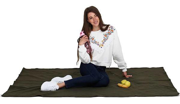 Фото - Плед полуторний Home Line 4 В 1 флис хаки (154008)