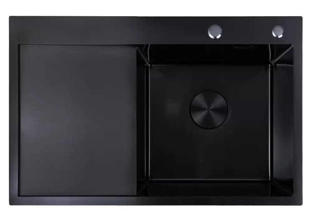 Мойка кухонная Ventolux HMKS RW 7850 PVD BK 3/0,8