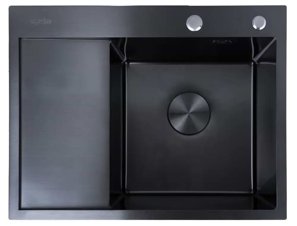 Мойка кухонная Ventolux HMKS RW 6550 PVD BK 3/0,8