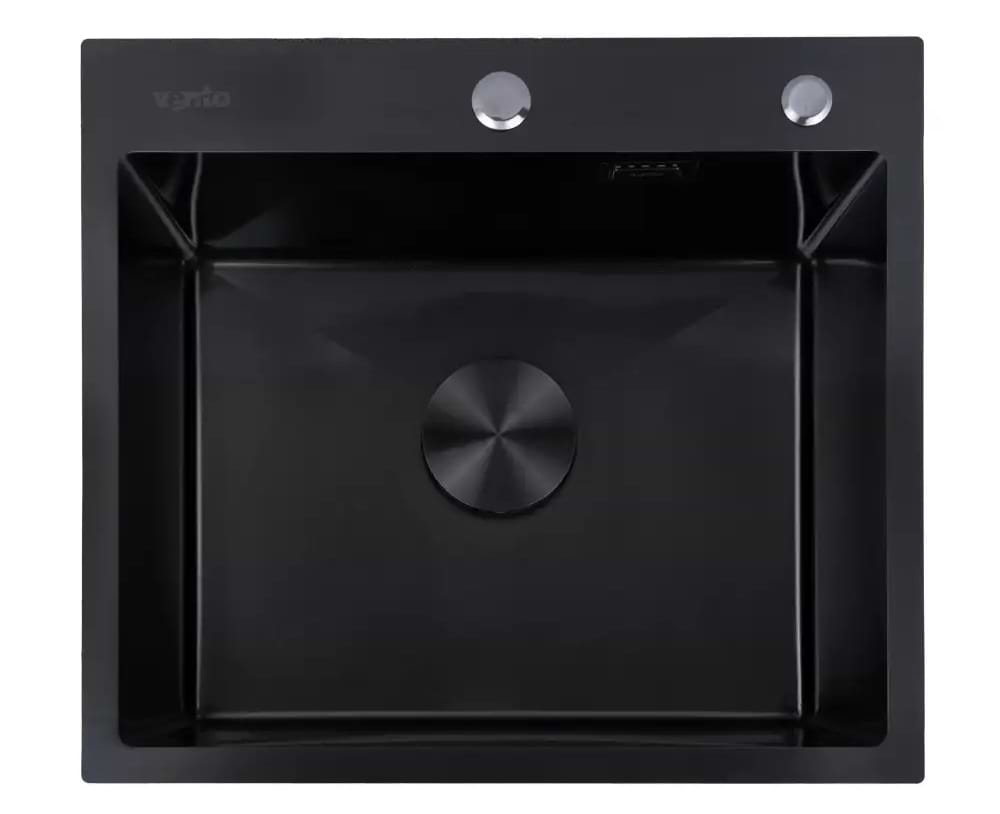 Мойка кухонная Ventolux HMKS 5448 PVD BK 3/0,6
