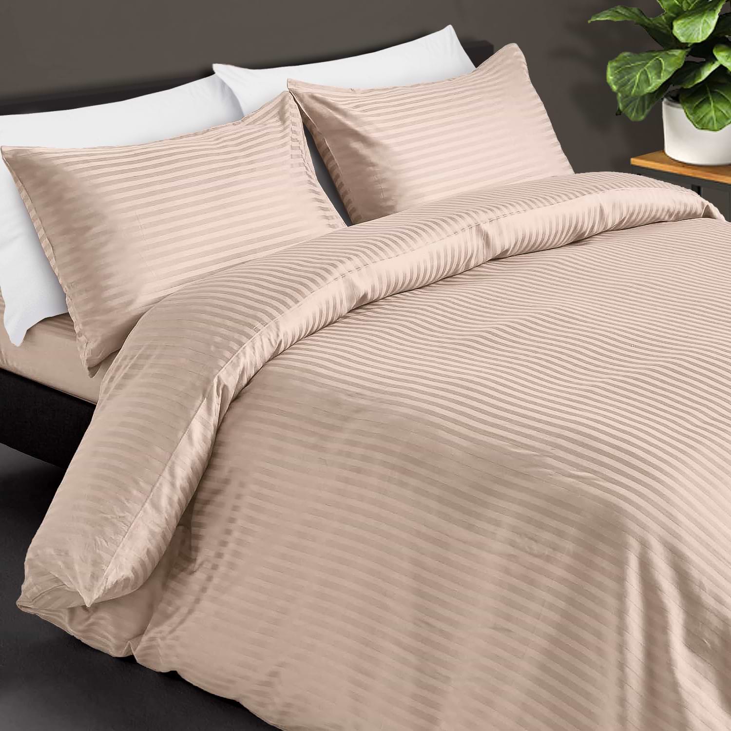 Комплект постельного белья Zastelli Ivory Stripe сатин 175х210 Айвори (21150)