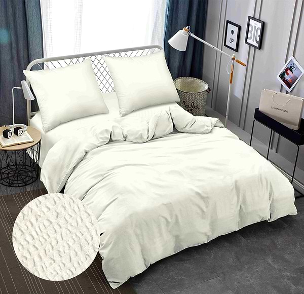 Фото - Комплект постельного белья Zastelli IVORY-CREAM жатка 175х210 Кремовый (20914)