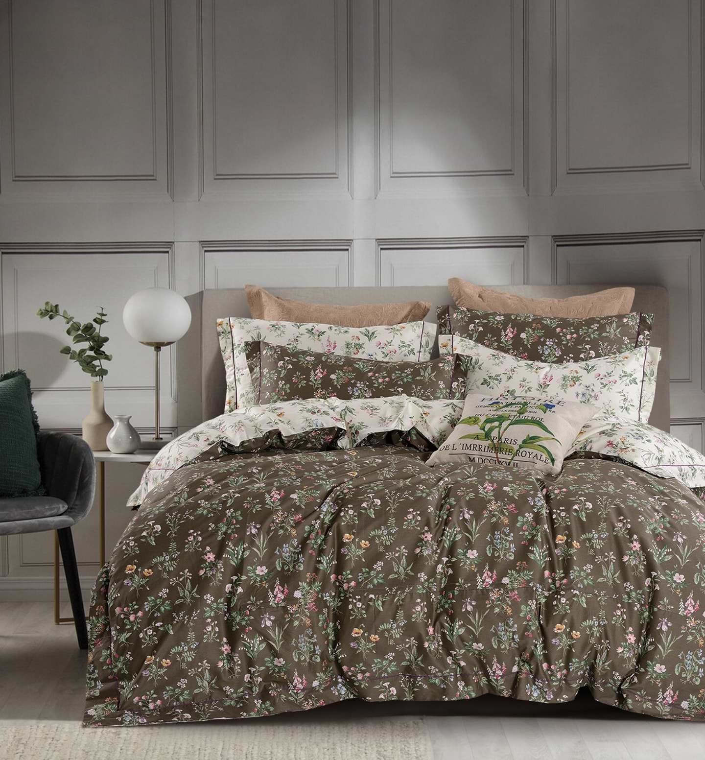 Комплект постельного белья Word of Dream 1984-1 Премиум сатин 150х215 Коричневый (17959)