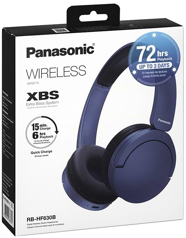 Фото - Навушники накладні бездротові Panasonic RB-HF630BG-A