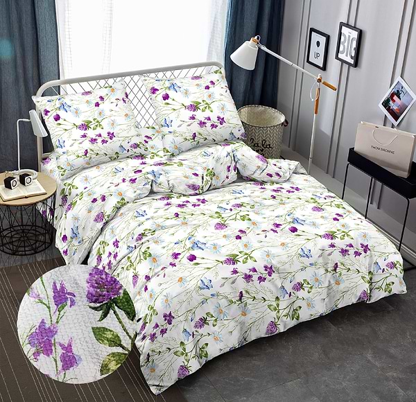 Фото - Комплект постільної білизни Zastelli J3833-9 Луг жатка 175х210 Різнокольоровий (22190)