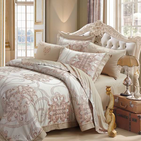 Фото - Комплект постільної білизни Word of Dream 64 Версаль жаккард 200х220 см бежевий (19303-19308)