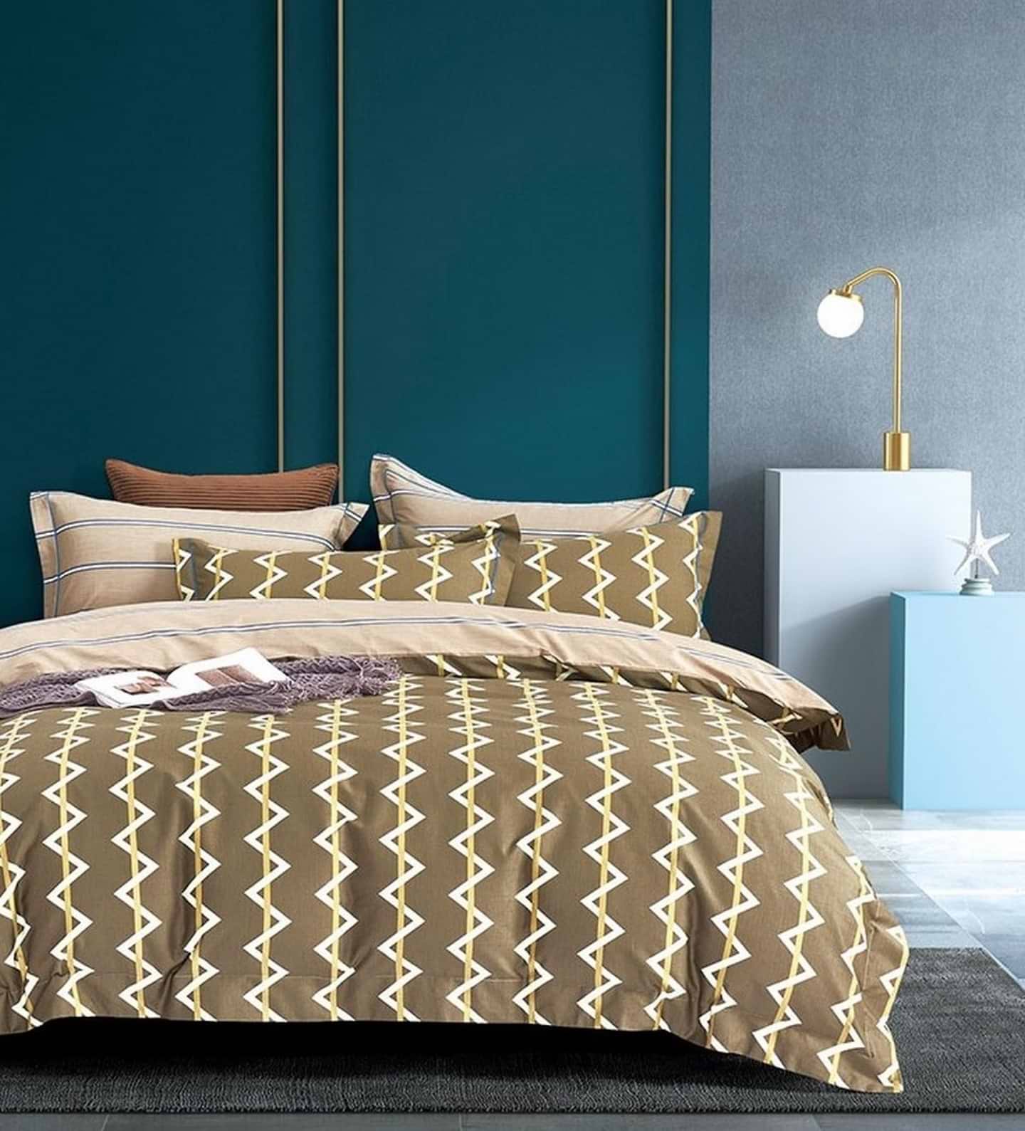 Комплект постельного белья Word of Dream Премиум сатин 200х220 см коричневый (ВХ699)