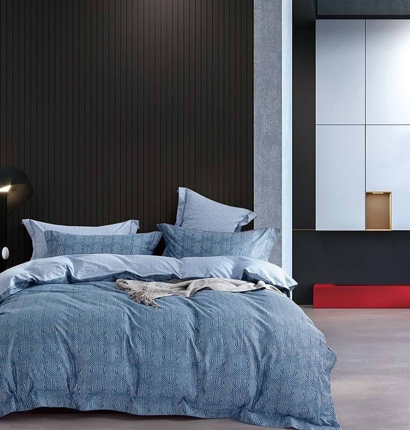 Комплект постельного белья Word of Dream Премиум сатин 200х220 см синий (ВХ685)