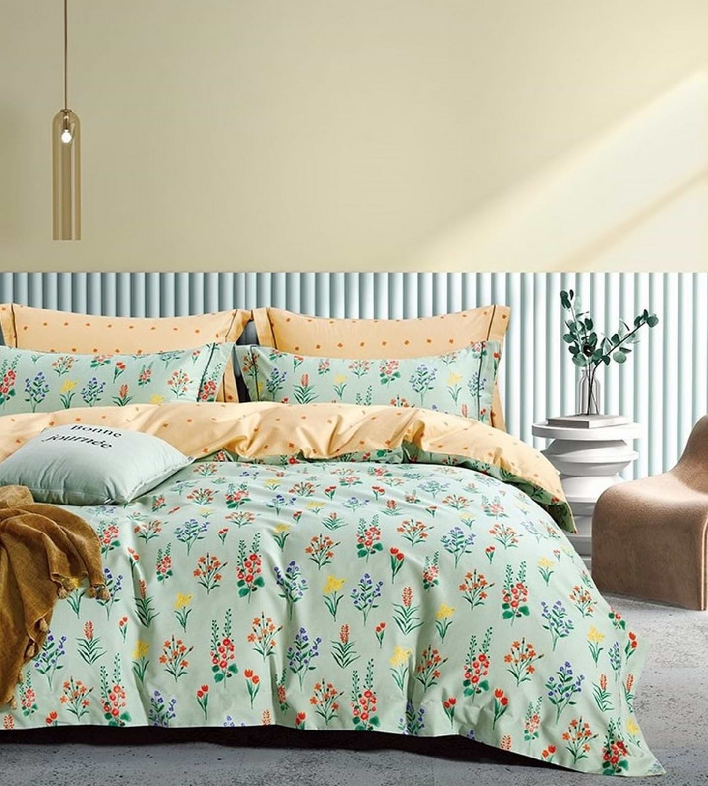 Комплект постельного белья Word of Dream Премиум сатин 200х220 см зеленая (ВХ723)