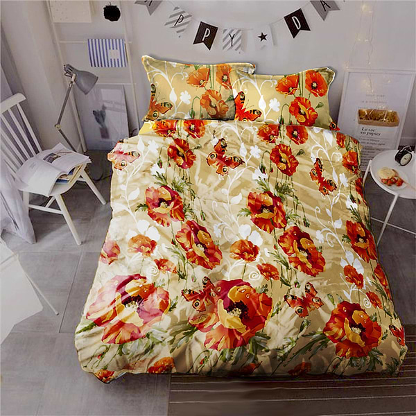 Фото - Комплект постільної білизни Zastelli 11275 Маки бязь 145х210 (11633)