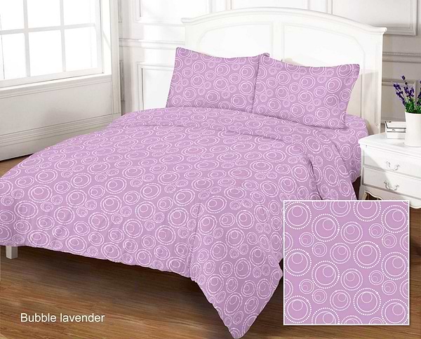 Фото - Комплект постельного белья Zastelli BUBBLE Lavander GOLD USA бязь 200х220 см лиловый (17076)