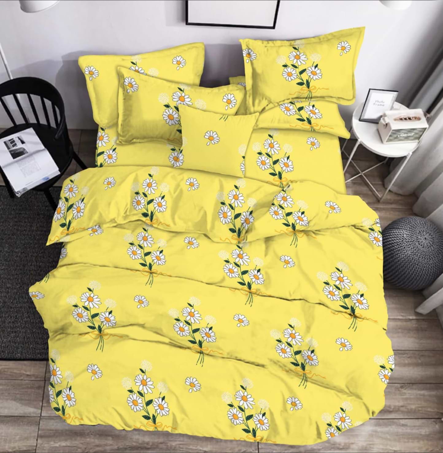 Комплект постельного белья Zastelli Chamomile on Yellow бязь 200х220 см желтый (19364)