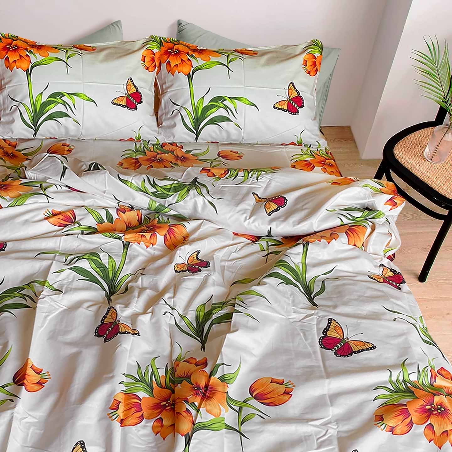 Комплект постельного белья Zastelli 9803 Царская корона бязь Премиум 200х220 см молочный (14208)