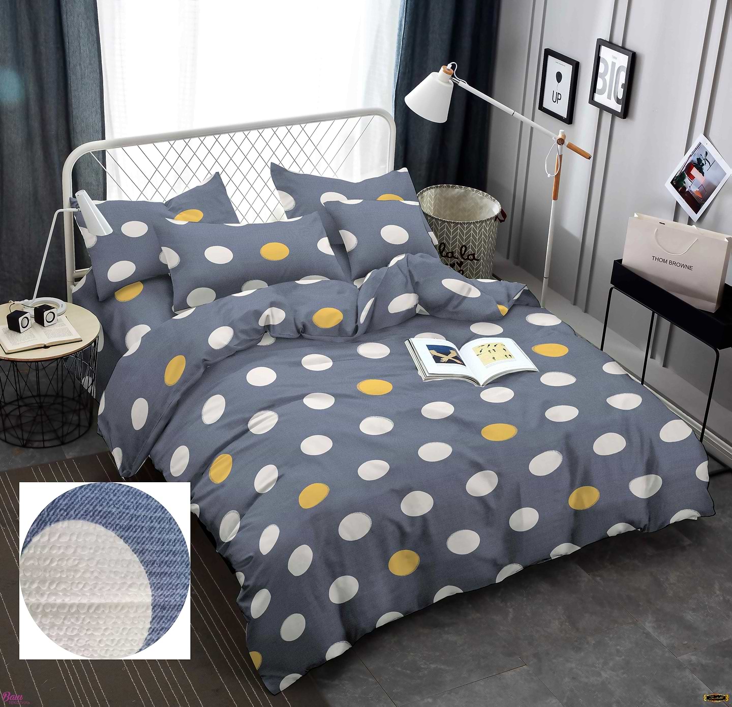 Комплект постельного белья Zastelli JH 9917-4 Слой жатка 200х220 см серый (20095)