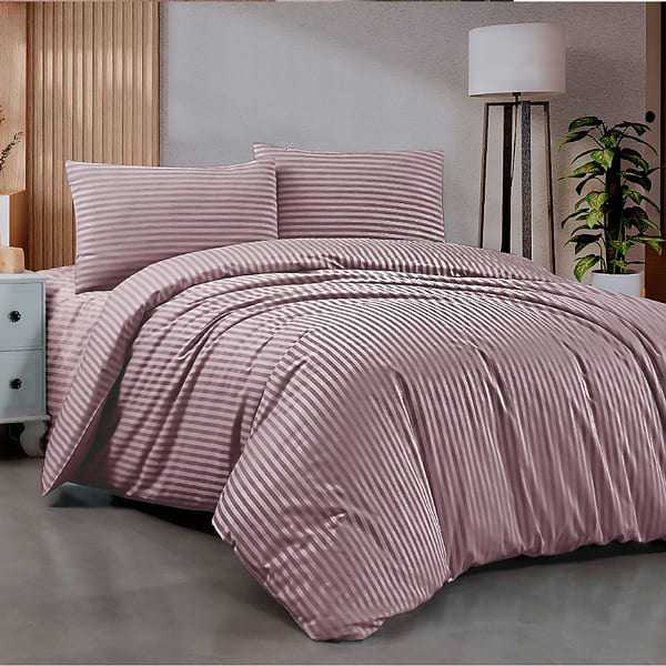 Фото - Комплект постельного белья Zastelli Rose Stripe сатин Поликотон 200х220 см розовый (21705)