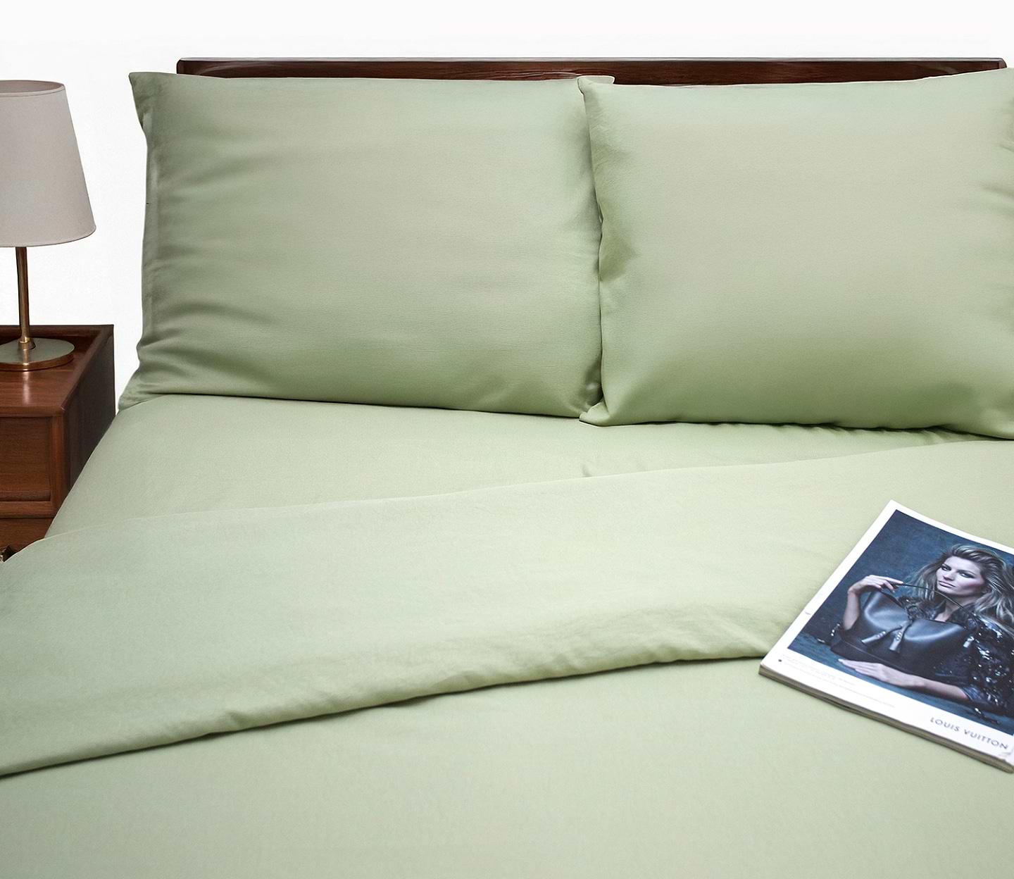 Комплект постельного белья Zastelli GREEN вискоза 200х220 см зеленый (22091)