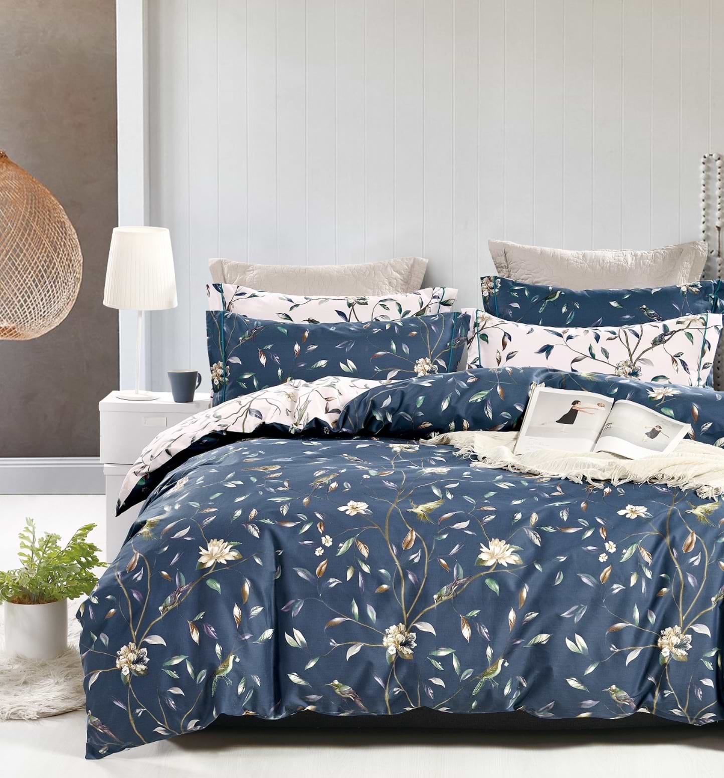 Комплект постельного белья Word of Dream 2257-2 Премиум сатин 150х215 Синий (17969)