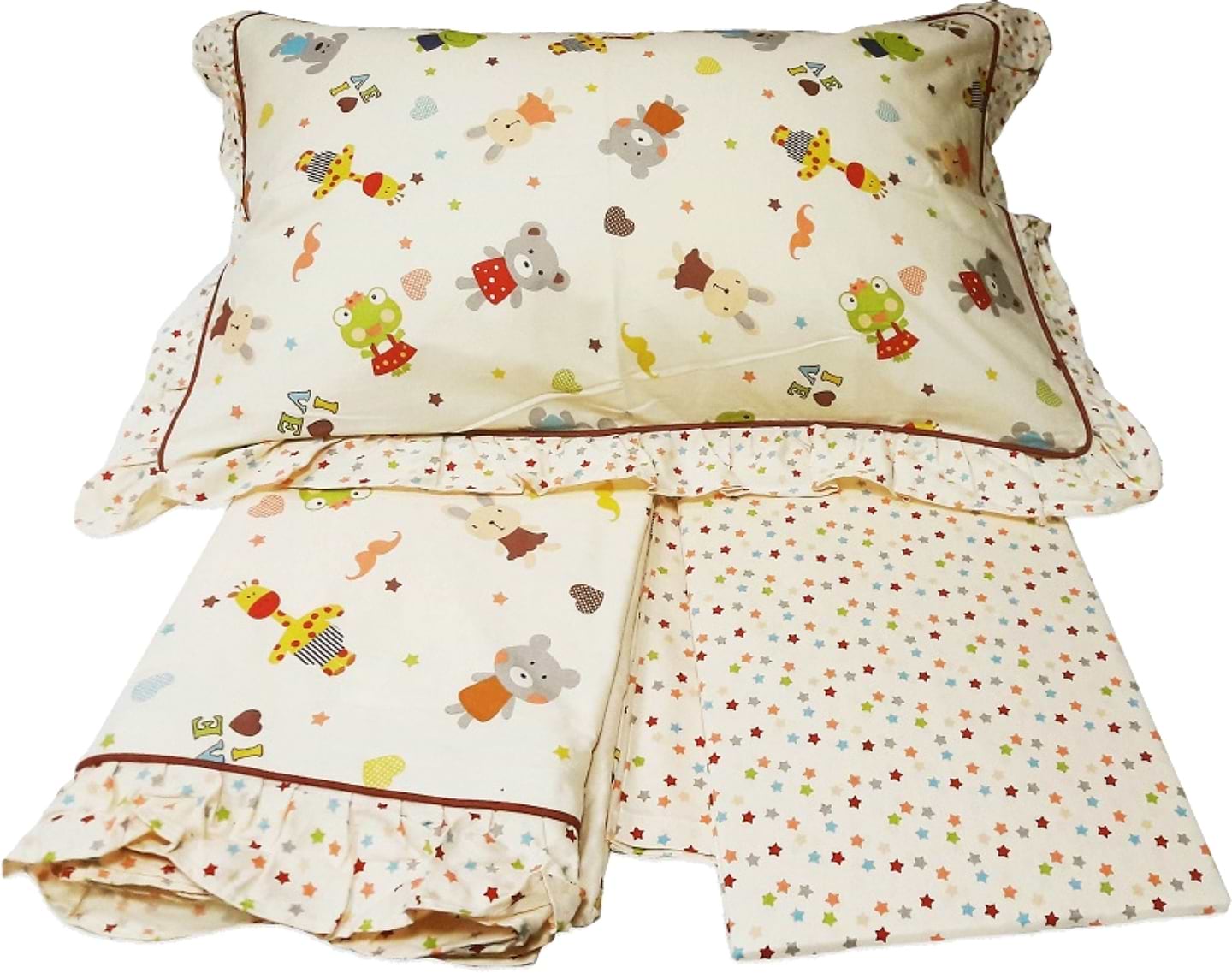 Комплект постельного белья детский Word of Dream НВ134 Сатин 112х147 Молочный (11445)