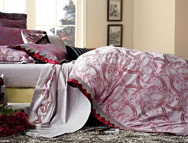 Фото - Комплект постільної білизни Word of Dream 342 Жаккард 200х220 Рожевий (09983)