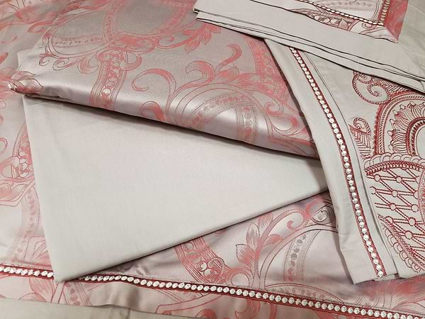 Фото - Комплект постільної білизни Word of Dream 342 Жаккард 200х220 Рожевий (09983)