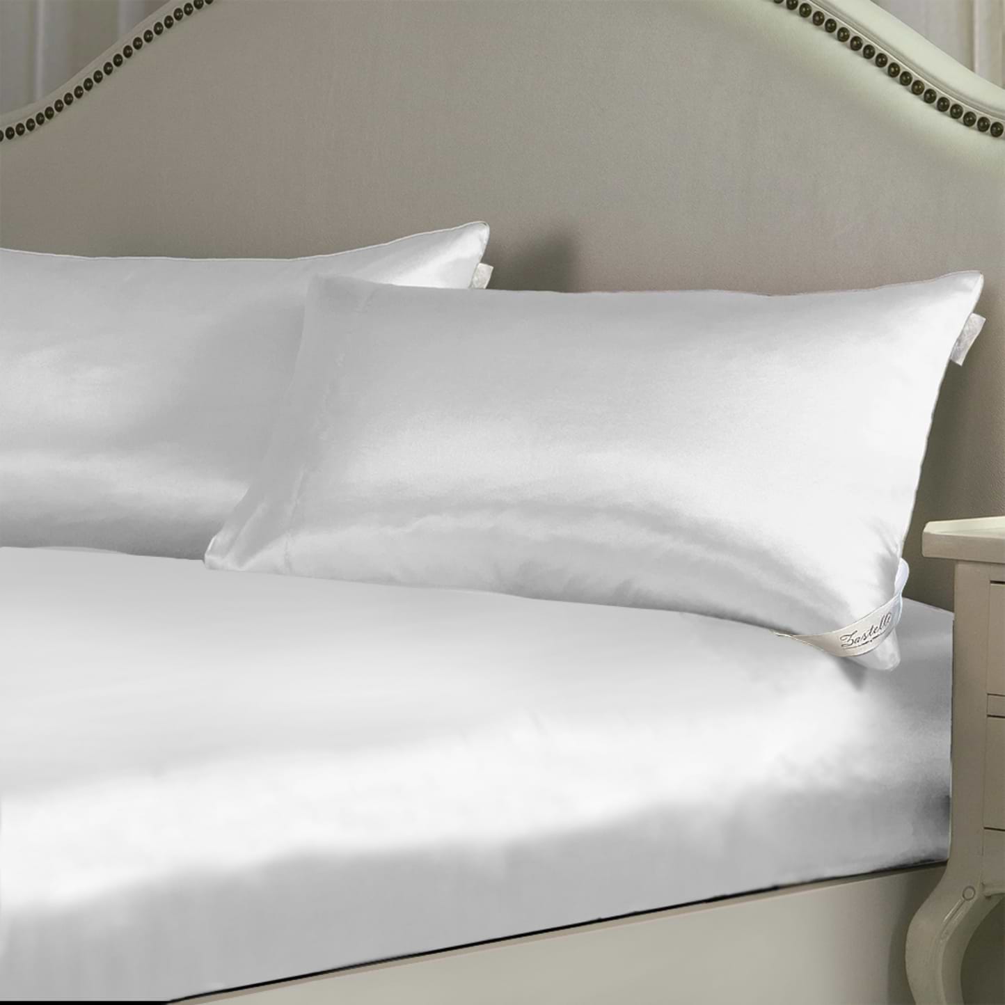 Простынь односпальная Zastelli на резинке AntiAge вискоза 100x200+25 см Белое (22043)