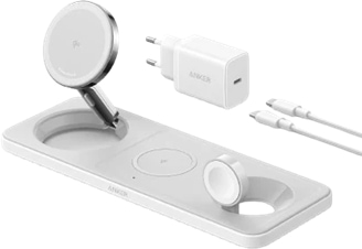 Беспроводное зарядное устройство Anker MagGo Wireless Charging Station 15W 3-in-1 Pad (B25M1321)