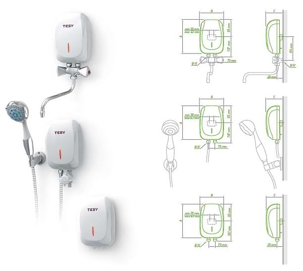 Фото - Водонагрівач проточний Tesy IWH 35 X02 KI