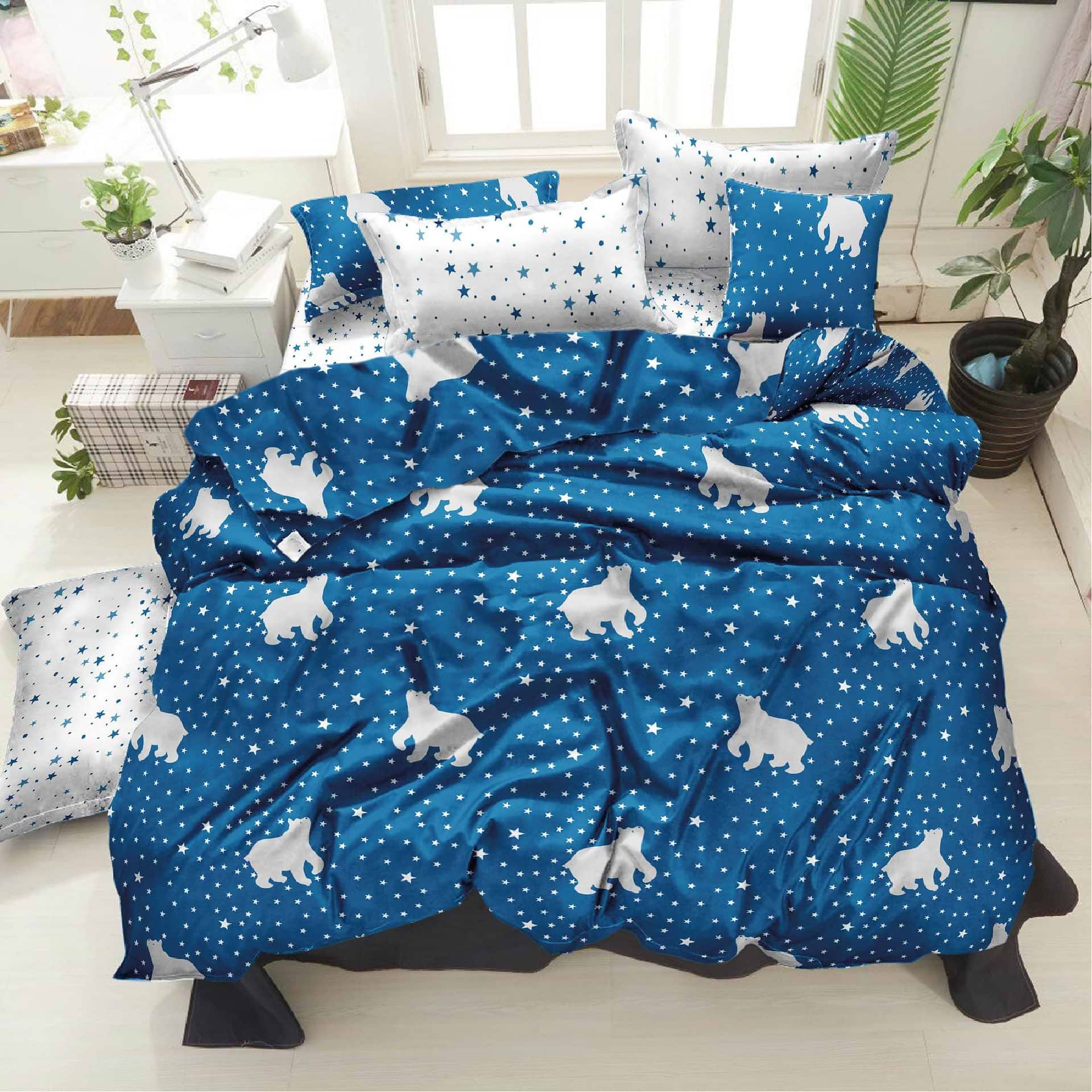 Комплект постельного белья Zastelli 10-0557 бязь Gold 2х145х210 Синий (17860)