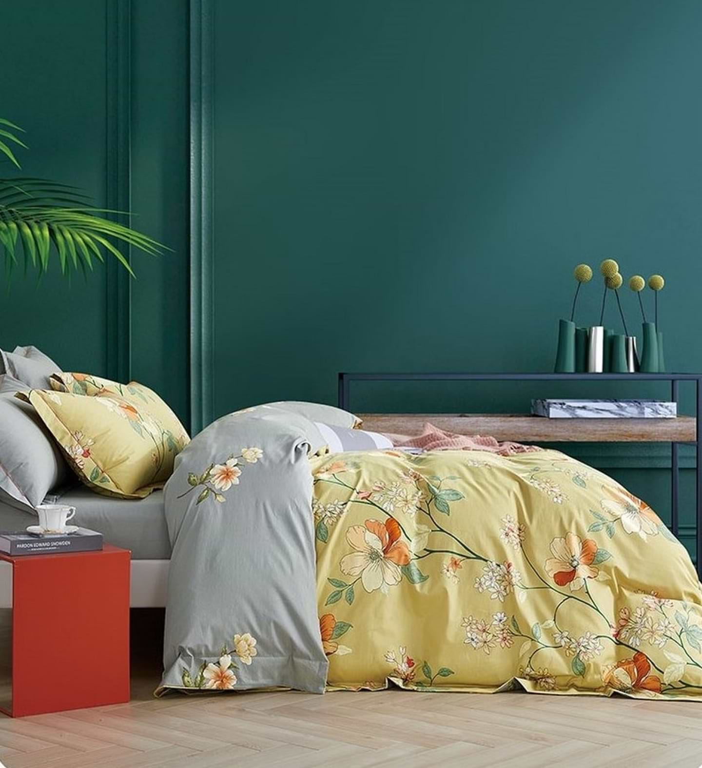 Комплект постельного белья Word of Dream ВХ588 Премиум сатин 150х215 см желтый (20002)