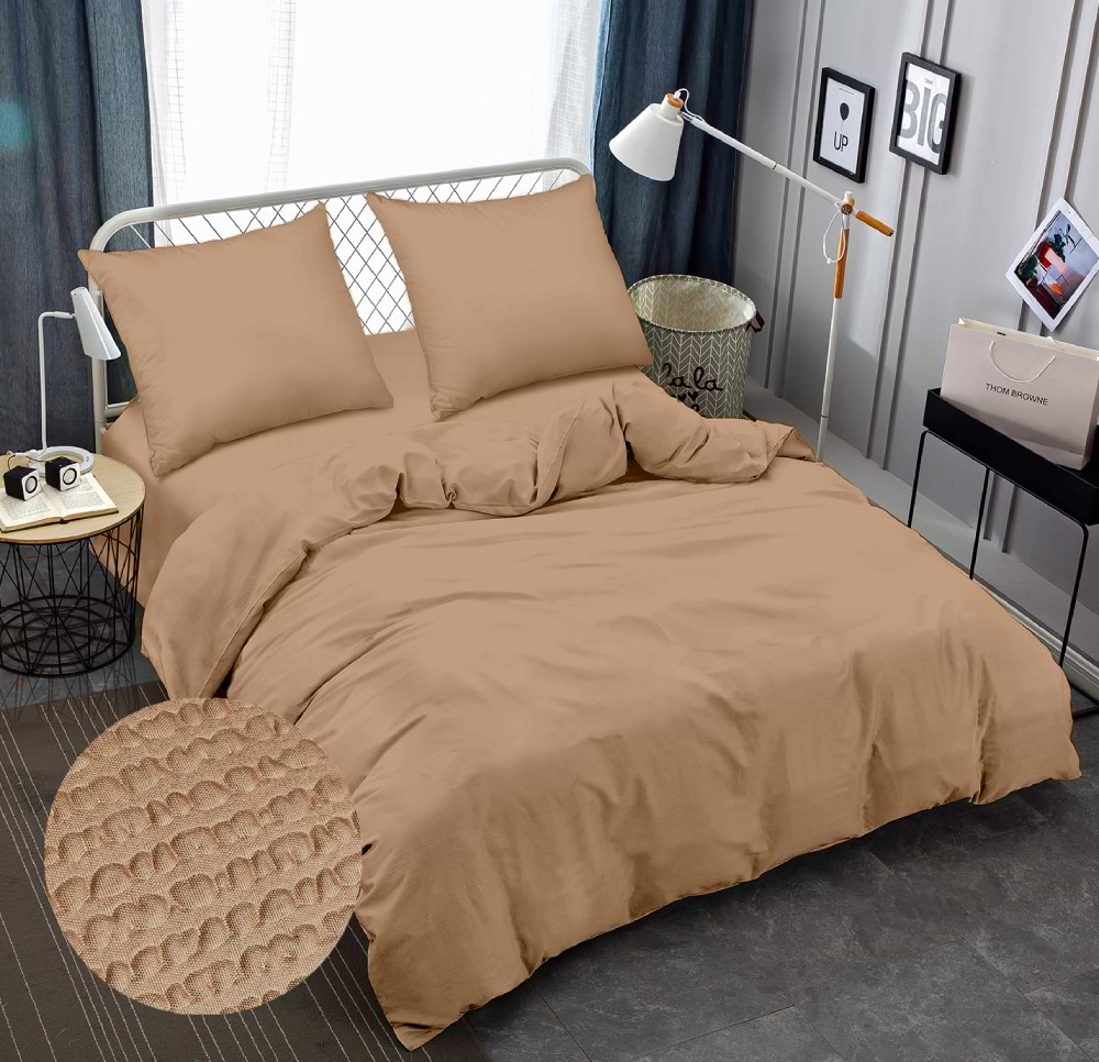 Комплект постельного белья Zastelli 15-1125 Porcini жатка 175х210 Бежевый (22021)