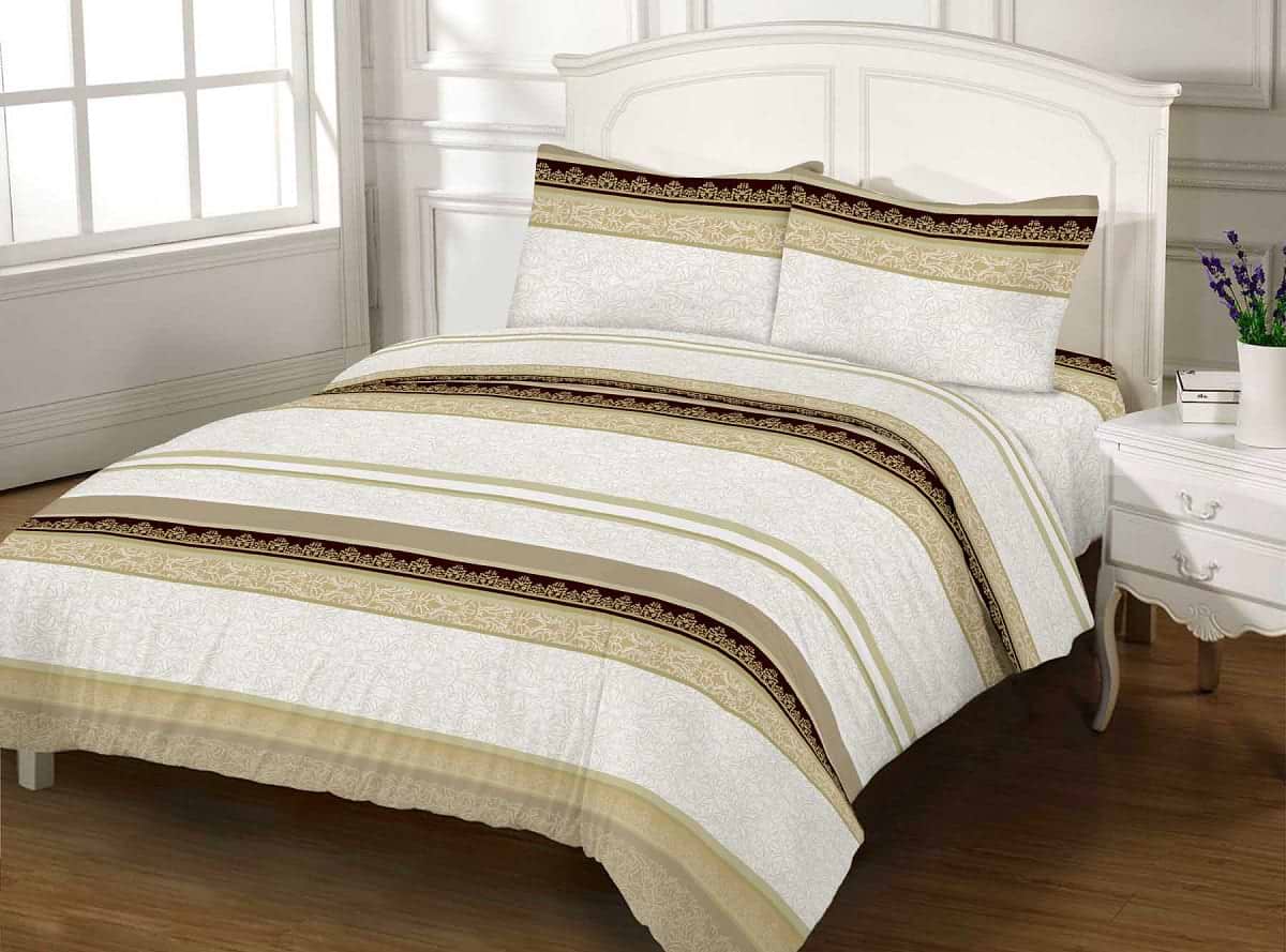 Комплект постельного белья Zastelli 2847 E BEIGE GOLD USA бязь 175х210 Коричневый (16289)