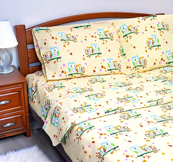 Фото - Комплект постельного белья Zastelli 8815 бязь GOLD USA 175х210 Кремовый (14358)