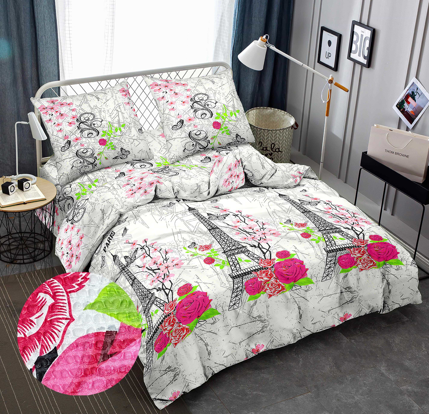 Комплект постельного белья Zastelli J1722-10 Париж жатка 175х210 Разноцветный (22030)