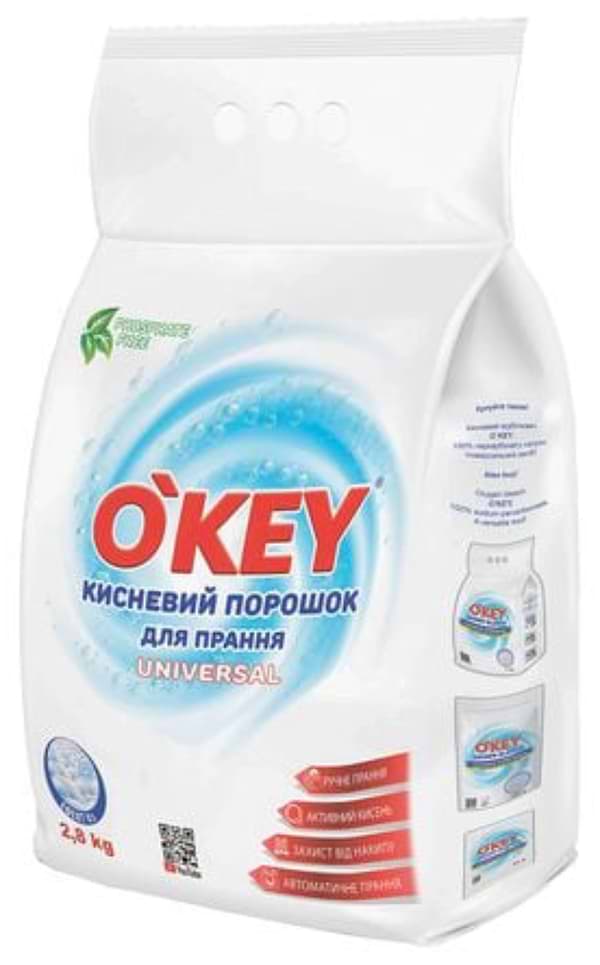 Фото - Кисневий пральний порошок O'key 2,8 кг