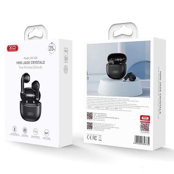 Фото - Навушники вкладиші бездротові TWS XO X33.black