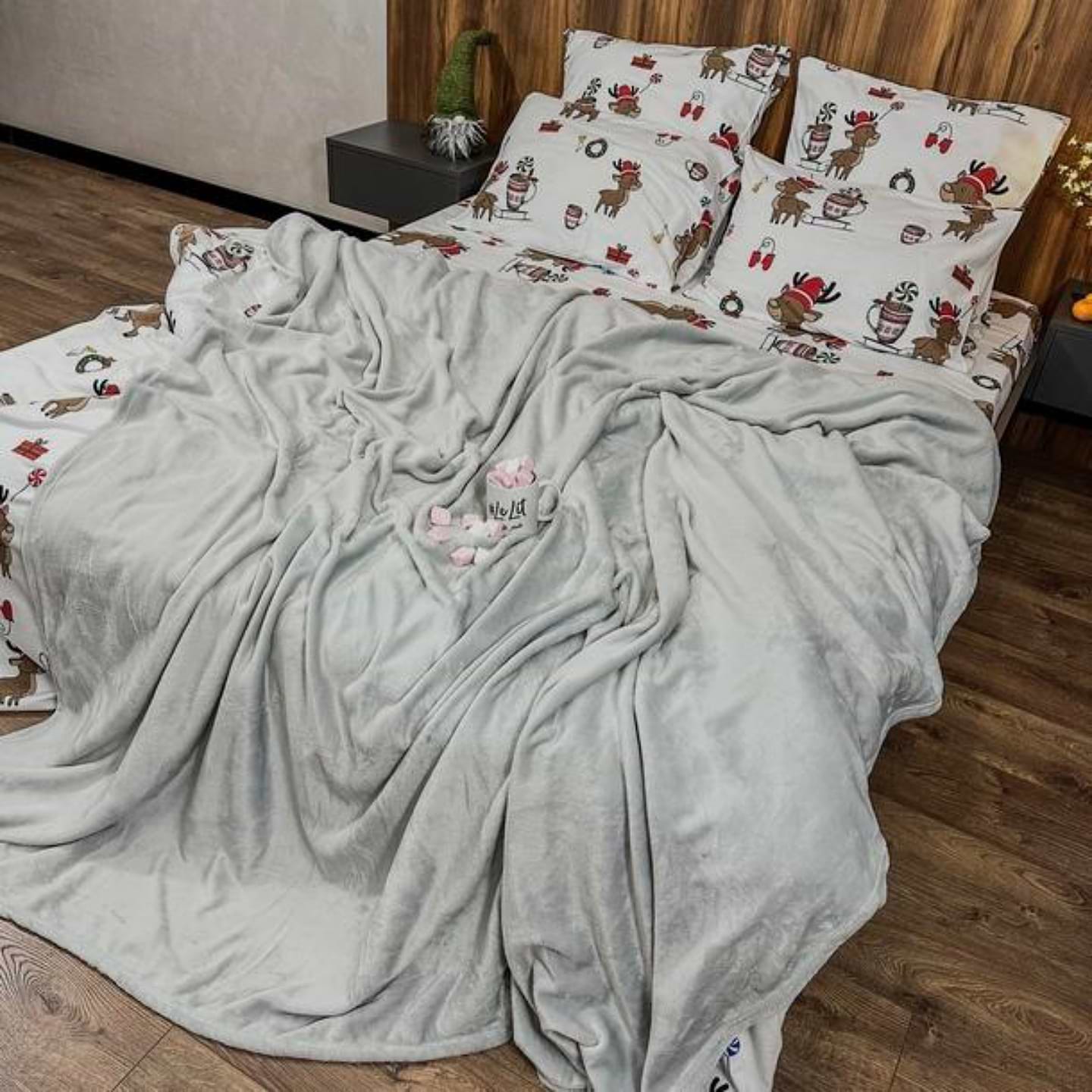 Купить Плед полуторный Lelit Фланель (Велсофт) Серый 150/200 (1194416) - Фото 1 Плед полуторный Lelit Фланель (Велсофт) Серый 150/200 (1194416) - Фото 1