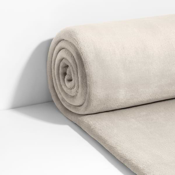 Фото - Плед евро Lelit Фланель (Велсофт) Светло-Бежевый 200/220 (1196301)