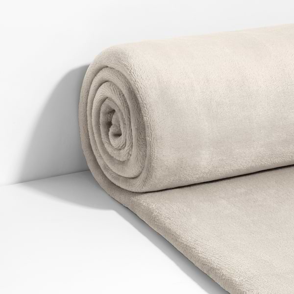 Фото - Плед евро Lelit Фланель (Велсофт) Светло-Бежевый 200/220 (1196301)