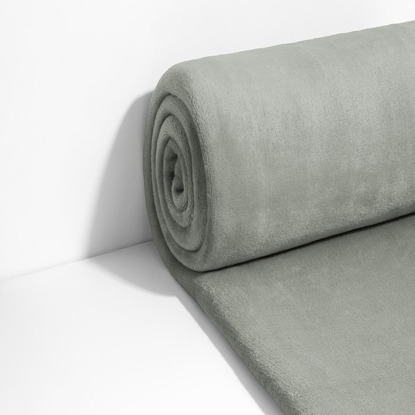 Фото - Плед евро Lelit гладкокрашеный СЕРО ЗЕЛЕНЫЙ Фланель 200/220 (1198373)