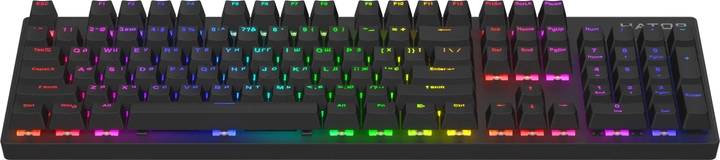 Фото - Клавиатура проводная игровая Hator Starfall RGB Hotswap Gateron Red Switch USB Black (HTK-597)