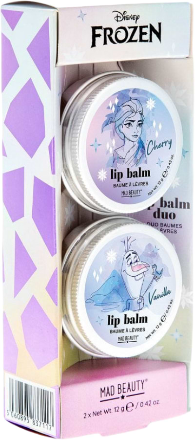 Бальзам для губ детский MAD BEAUTY дуэт Ледяное сердце (DF-FG10420-12)