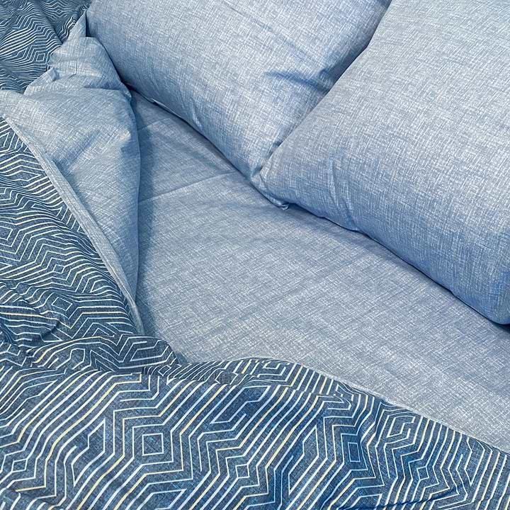 Фото - Комплект постельного белья Word of Dream дизайнерский ВХ685 Премиум сатин 2х150х215см синий (20022)