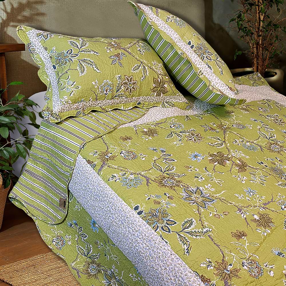 Набір покривало + наволочки євро Zastelli N14 бавовна 240х260+50х70 см (09359)