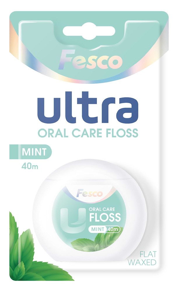 Фото - Зубная нить Fesco Ultra Fresh Clean Mint 40 м (4820204702427)