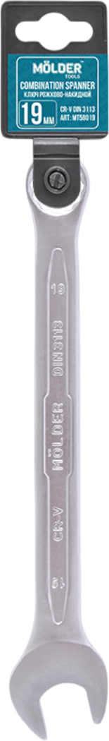 Ключ комбiнований Molder CR-V 19 мм (MT58019)