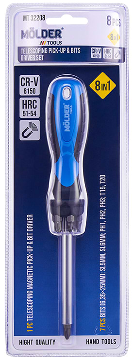 Фото - Викрутка зі змінними бітами Molder 8 в 1 (MT32208)
