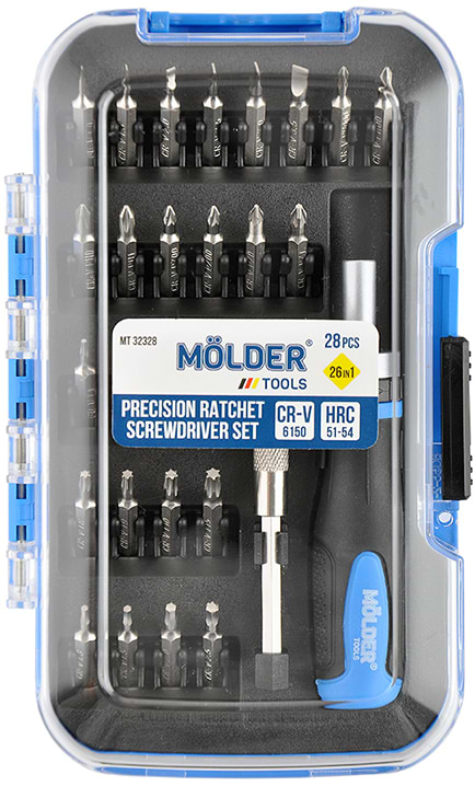 Викрутка зі змінними бітами Molder 28 шт. (MT32328)