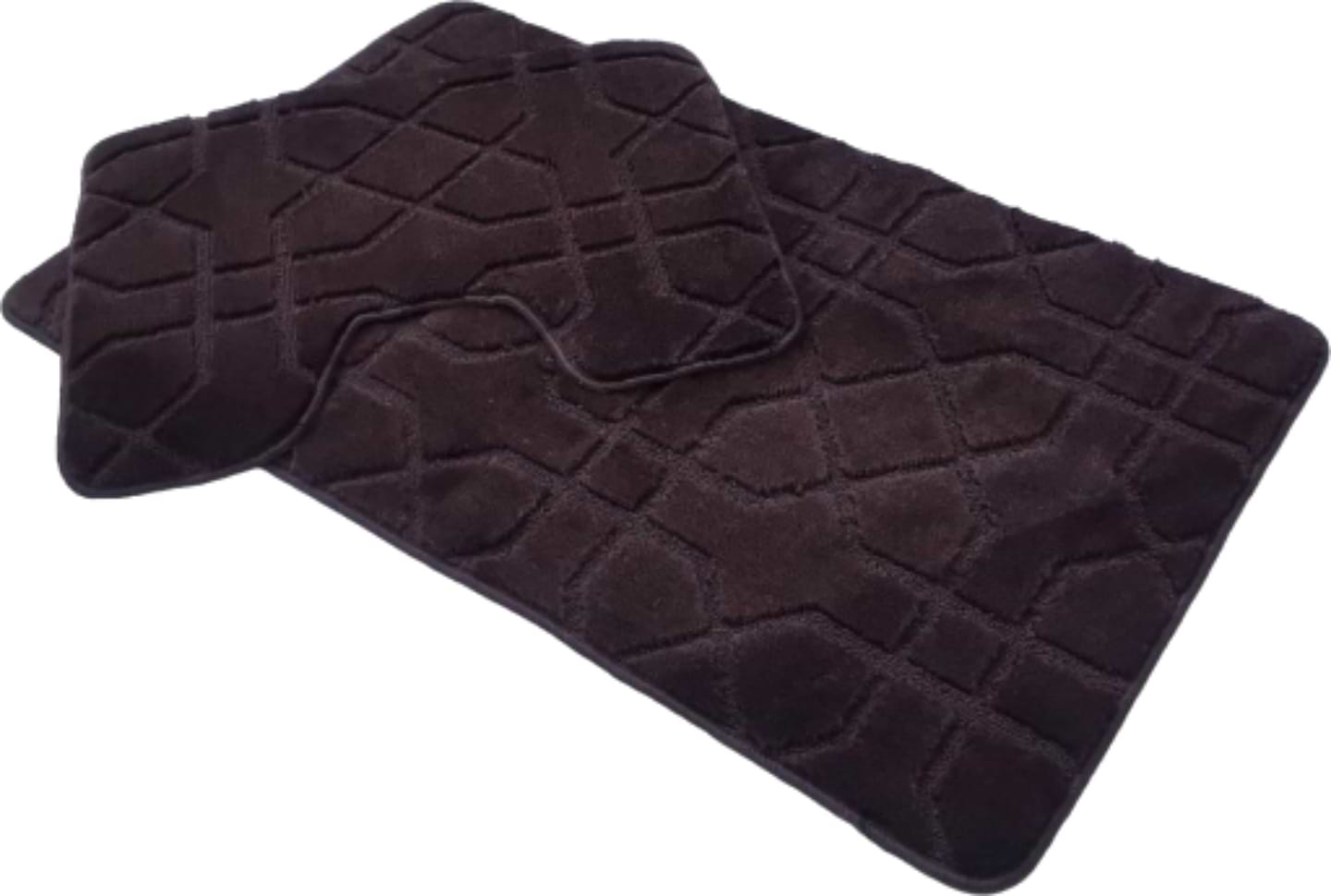 Набір килимів DarianA поліпропілен Standard 60х100+60х50 см з вирізом Шоколадний геометрія (1000009635)